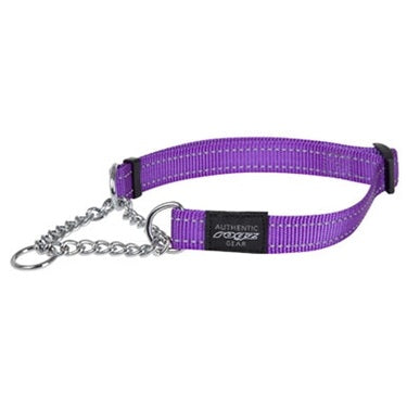 Rogz For Dogs Fanbelt Halb-Schlupfkragen Lila