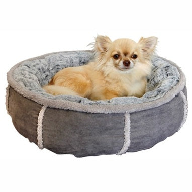 Rosewood Hundekorb Plüsch-Donut Grau