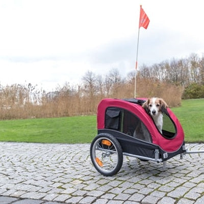 Trixie-Hundefahrrad-Anhänger Schwarz / Rot