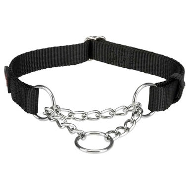 Trixie Hundehalsband Premium Halb-Slip-Halsband Schwarz