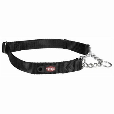 Trixie Hundehalsband Premium Halb-Slip-Halsband Schwarz