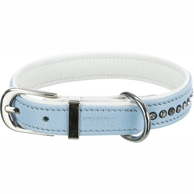 Trixie Hundehalsband Active Comfort Mit Strass Leder Hellblau