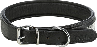 Trixie Hundehalsband Active Comfort Mit Strasssteinen Leder Schwarz