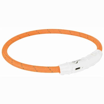 Trixie Leuchtendes Halsband Hund Blitz Usb Tpu / Nylon Orange