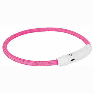 Trixie Leuchthalsband Hund Blitz Usb Tpu / Nylon Rosa