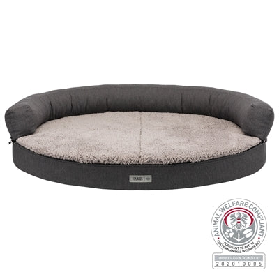 Trixie Vital Sofa Bendson Orthopaedic Oval Dunkelgrau / Hellgrau