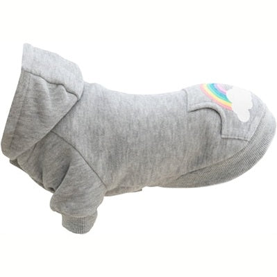 Trixie Hund Pullover Hoodie Regenbogen Fällt Grau