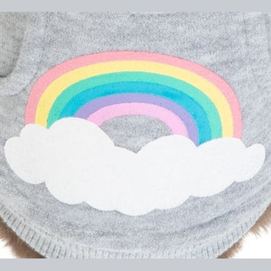 Trixie Hund Pullover Hoodie Regenbogen Fällt Grau