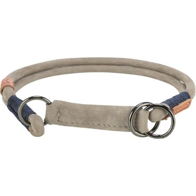 Trixie Be Nordic Halsband Hund Halb-Schlupf Leder Grau