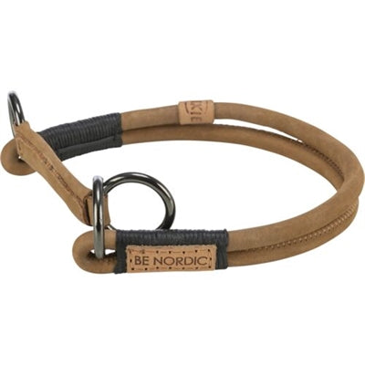 Trixie Be Nordic Halsband Hund Halb-Schlupf Leder Braun