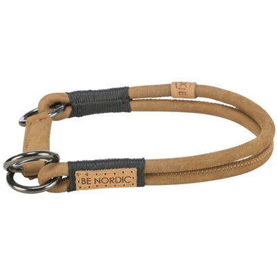 Trixie Be Nordic Halsband Hund Halb-Schlupf Leder Braun