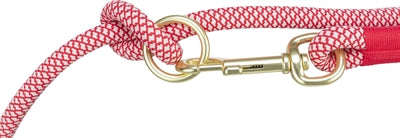 Trixie Soft Rope Hundeleine Verstellbar Rot/Creme