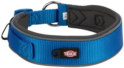 Trixie Premium Hundehalsband Extra Breit Königsblau / Graphitgrau