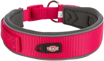 Trixie Premium Hundehalsband Extra Breit Fuchsia / Graphitgrau