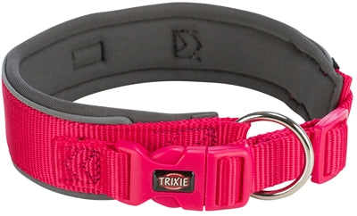 Trixie Premium Hundehalsband Extra Breit Fuchsia / Graphitgrau