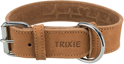 Trixie Rustikal Spitze Leder Halsband Hund Herzschlag Braun