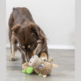 Trixie Hundespielzeug Kuh Plüsch Seil