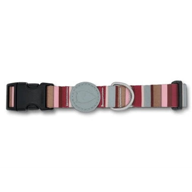 Morso Hundehalsband Recycelt Skyline Rot/Rosa