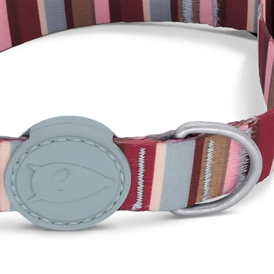 Morso Hundehalsband Recycelt Skyline Rot/Rosa