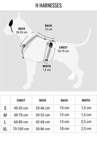 Morso Hundegeschirr H-Rig Recycelt Urban Lizard Rot