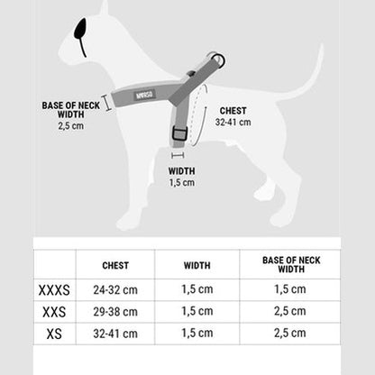 Morso Mini-Hundegeschirr Einstellbar Recycelt Städtischen Eidechse Rot