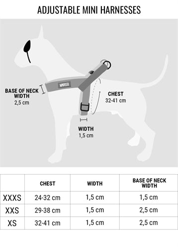 Morso Mini-Hundegeschirr Einstellbar Recycelt Farbe Invaders Lila