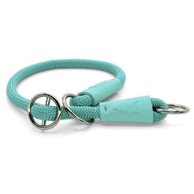 Morso Halb Slip Halsband Hund Regelmässige Seil Recycelt Aquamarinblau