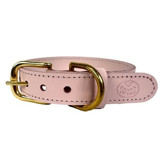 Sazzz Hundehalsband Braveheart Classic Leder Hellrosa