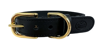 Sazzz Hundehalsband Braveheart Classic Leder Schwarz