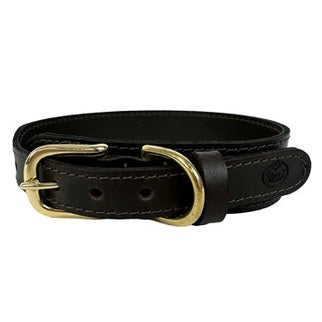 Sazzz Hundehalsband Pioneer Classic Leder Dunkelbraun