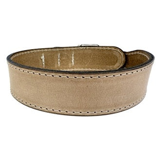 Sazzz Hundehalsband Boho Vintage Leder Beige