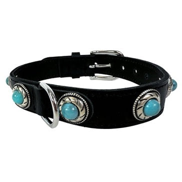 Sazzz Hundehalsband Adventure Stone Classic Leder Schwarz