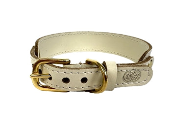 Sazzz Halsband Hund Sweetie Classic Leder Creme