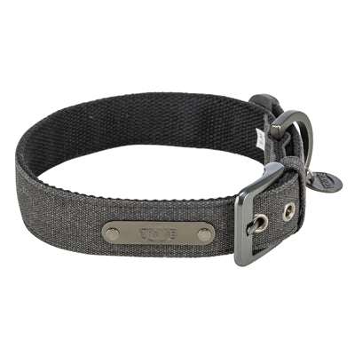 Trixie Hundehalsband Citystyle Extra Breit Baumwolle Schwarz