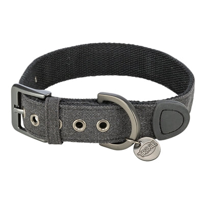 Trixie Hundehalsband Citystyle Extra Breit Baumwolle Schwarz