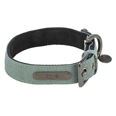 Trixie Hundehalsband Citystyle Extra Breit Baumwolle Salbei