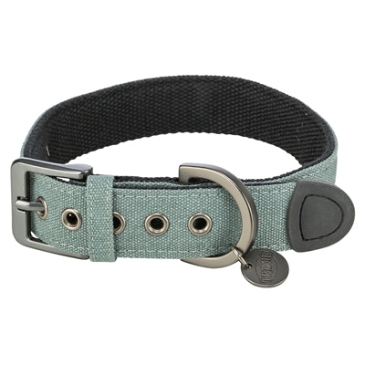 Trixie Hundehalsband Citystyle Extra Breit Baumwolle Salbei