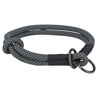 Trixie Hundehalsband Soft Rope Half-Slip Schwarz/Grau