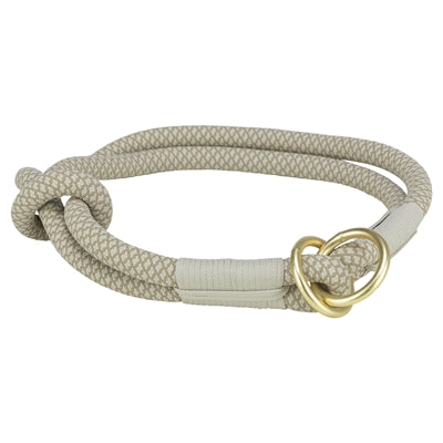 Trixie Hundehalsband Soft Rope Half-Slip Hellgrau