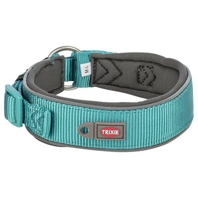 Trixie Hundehalsband Premium Extra Breit Aqua / Graphitgrau