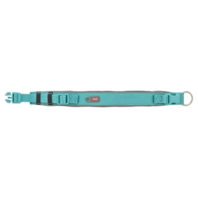 Trixie Hundehalsband Premium Extra Breit Aqua / Graphitgrau