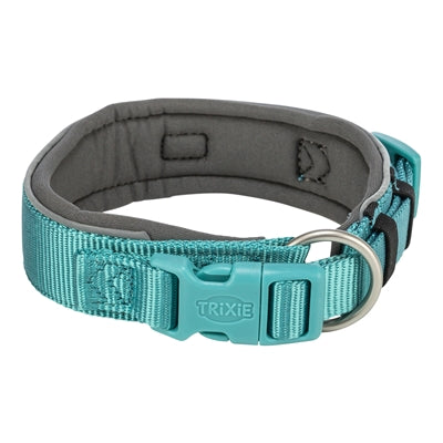 Trixie Hundehalsband Premium Extra Breit Aqua / Graphitgrau