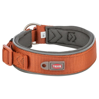 Trixie Hundehalsband Premium Extra Breit Rost / Graphitgrau