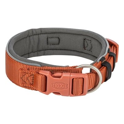 Trixie Hundehalsband Premium Extra Breit Rost / Graphitgrau